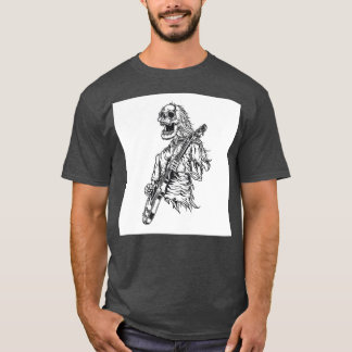 Illustration of skeleton playing guitar T-Shirt