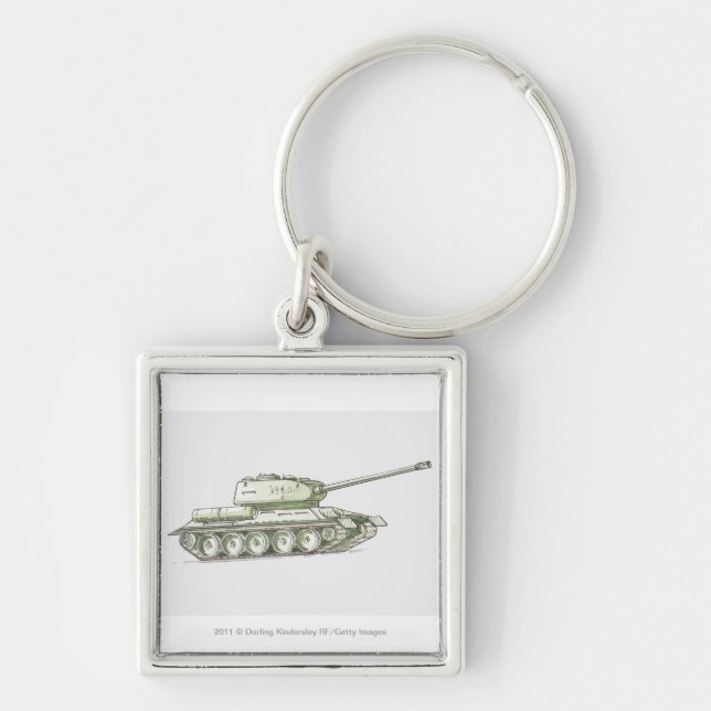 Illustration of tank key ring (Front)