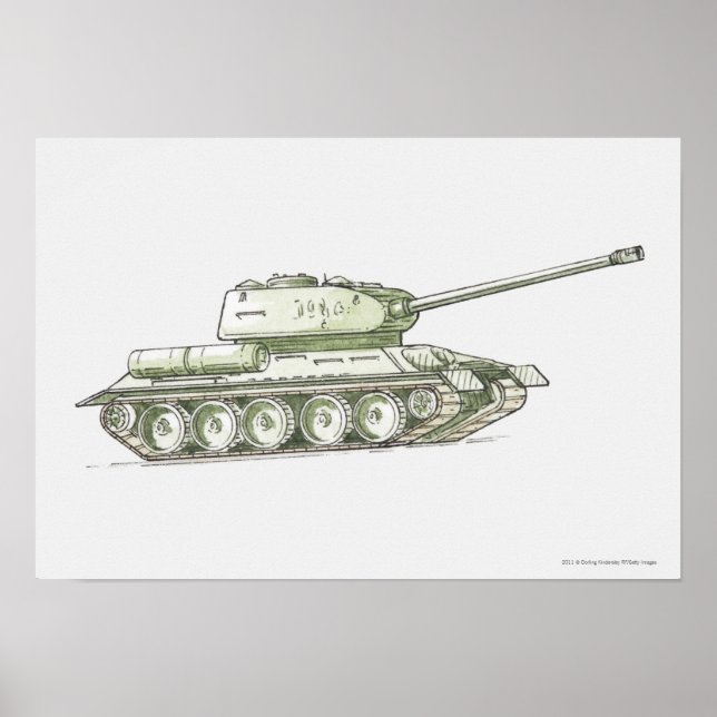 Illustration of tank poster (Front)