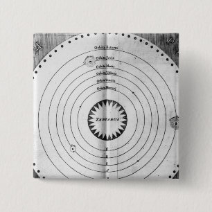 Illustration of the Cosmos 15 Cm Square Badge