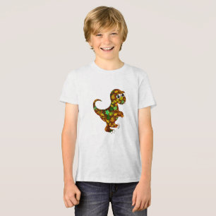 Illustration of the dinosaur Tri-Blend shirt