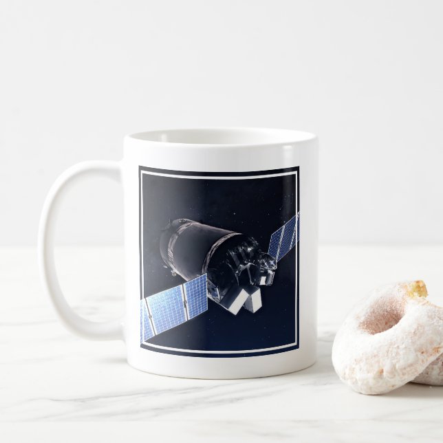 Illustration Of The Dragon Xl Spacecraft. Coffee Mug (With Donut)