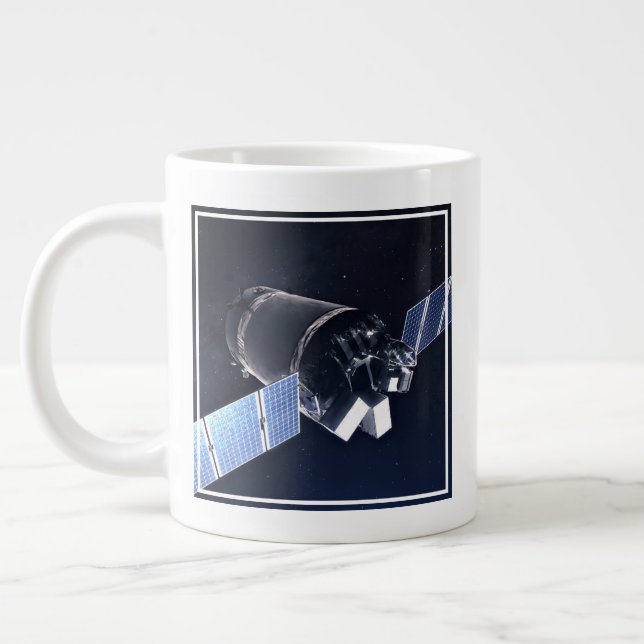 Illustration Of The Dragon Xl Spacecraft. Large Coffee Mug (Left)