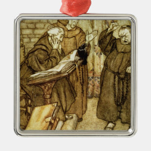 Illustration of 'The Jackdaw of Rheims' Metal Tree Decoration