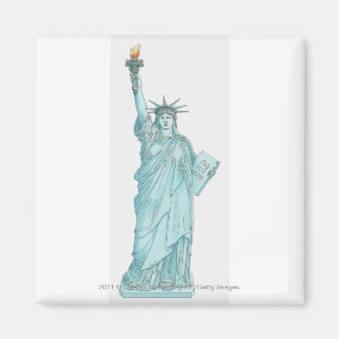 Illustration of the Statue of Liberty Magnet