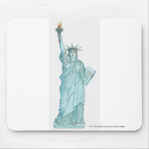 Illustration of the Statue of Liberty Mouse Mat