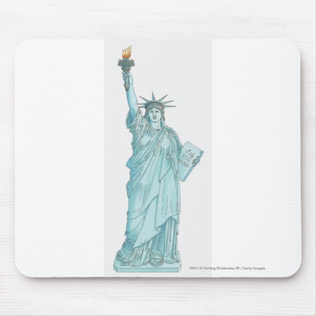 Illustration of the Statue of Liberty Mouse Mat (Front)