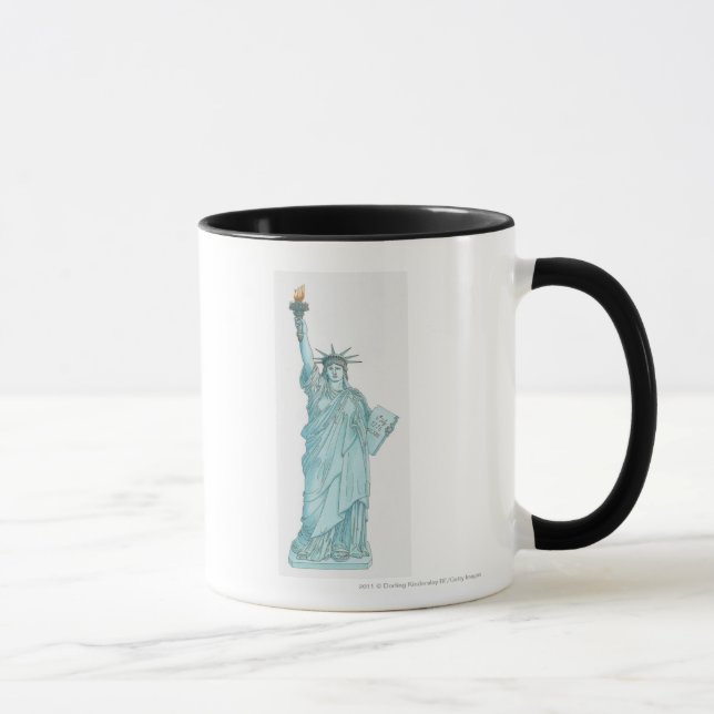 Illustration of the Statue of Liberty Mug (Right)