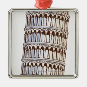 Illustration of the Tower of Pisa Metal Tree Decoration