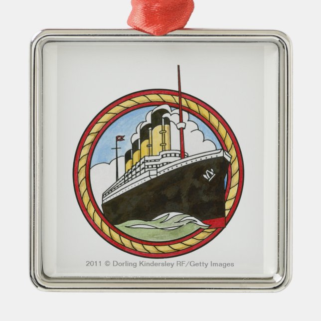 Illustration of Titanic Metal Tree Decoration (Front)