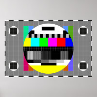 illustration of tv no signal back in retro style.