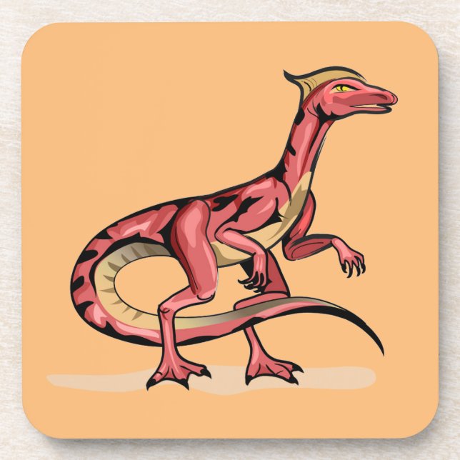 Illustration Of Velociraptor. Coaster (Front)