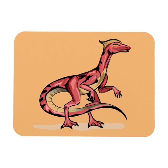 Illustration Of Velociraptor. Magnet (Horizontal)