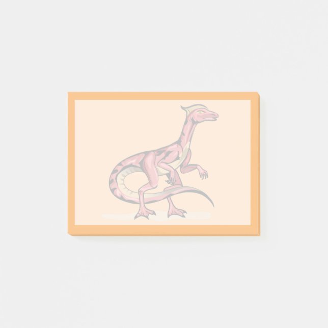 Illustration Of Velociraptor. Post-it Notes (Front)