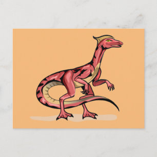 Illustration Of Velociraptor. Postcard
