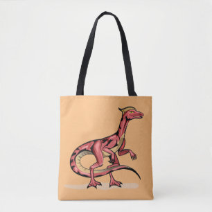 Illustration Of Velociraptor. Tote Bag