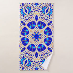 Illustration of vintage background with precious s bath towel