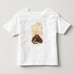 Illustration of volcano erupting toddler T-Shirt