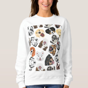 Illustration Pattern Dogs Sweatshirt