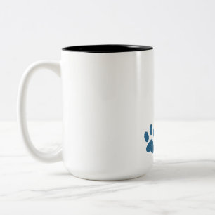 illustration paw print Two-Tone coffee mug