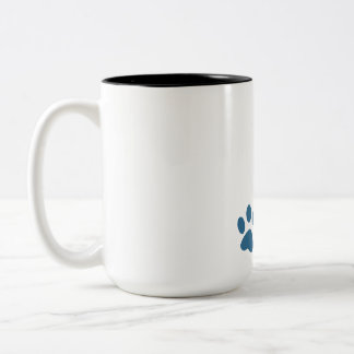 illustration  paw  print   Two-Tone coffee mug