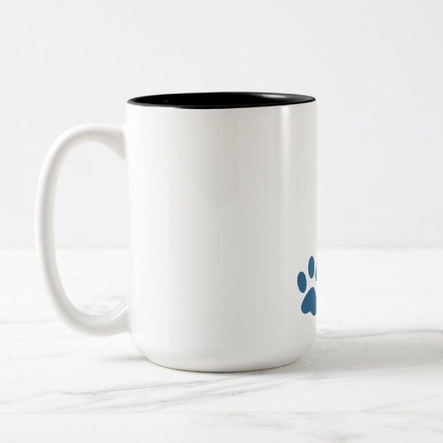 illustration  paw  print   Two-Tone coffee mug (Left)
