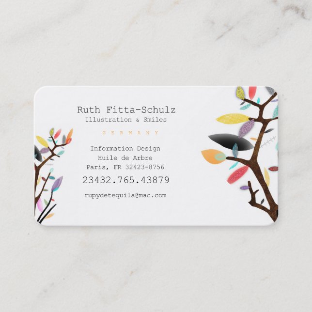 Illustration & Poetry Services Appointment Card (Front)