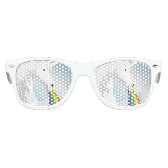 Illustration puking Unicorns Kids Sunglasses (Front)