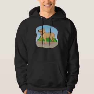 Illustration Representing A Labrador Dog Walking I Hoodie