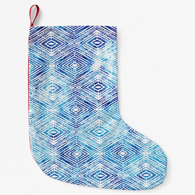Illustration seamless boho geometric pattern isola small christmas stocking (Front)