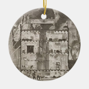 Illustration showing how new long fire hoses could ceramic tree decoration