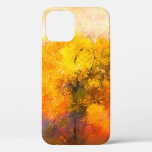 Illustration soft colorful autumn forest. Abstract iPhone 12 Case