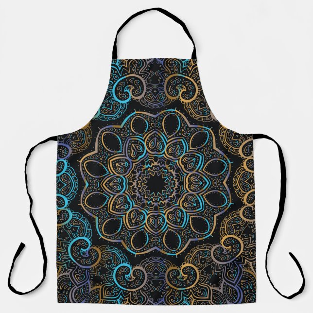 illustration vintage background. Mandala. Indian d Apron (Front)