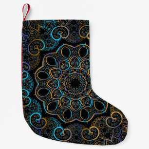 illustration vintage background. Mandala. Indian d Small Christmas Stocking