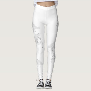 Illustration White Unicorn Leggings
