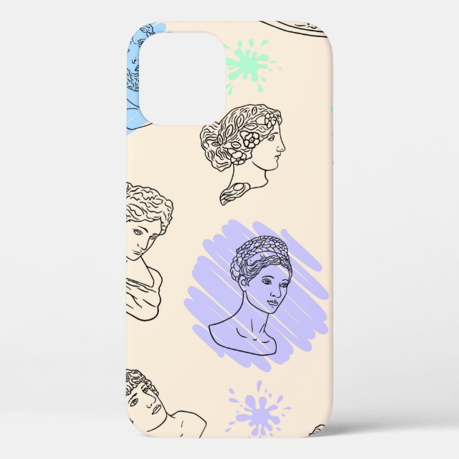 Illustration with the contours of Greek statues. B Case-Mate iPhone Case (Back)