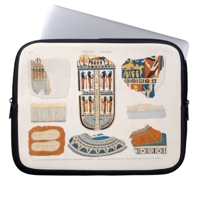 Illustrations of decorative details from the wrapp laptop sleeve (Front)
