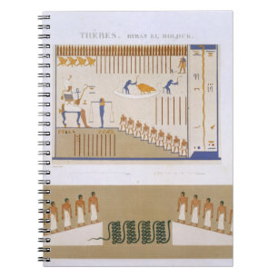 Illustrations of frescos from Byban el Molouk, The Notebook
