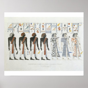 Illustrations of hieroglyphics from the Tombs of t Poster