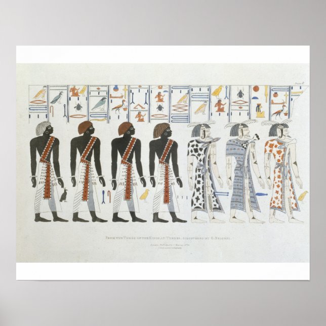 Illustrations of hieroglyphics from the Tombs of t Poster (Front)
