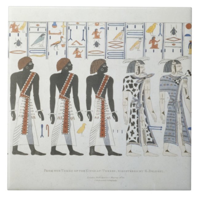 Illustrations of hieroglyphics from the Tombs of t Tile (Front)