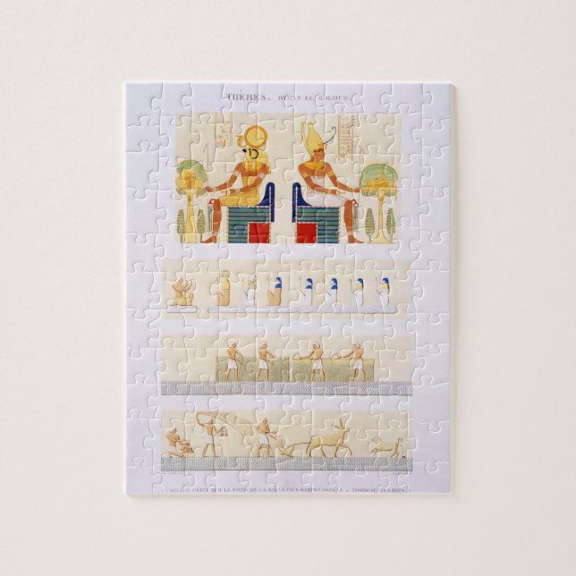 Illustrations of painted boards and murals from th jigsaw puzzle (Vertical)