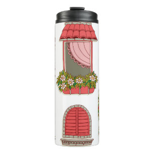 Illustrations with Vintage Windows: Artistic. Thermal Tumbler
