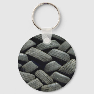 Illustrative Abstract - tires Key Ring