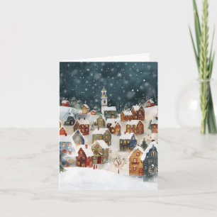 Illustrative Christmas city  Card