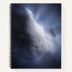 Illustrative Close-Up The Comet Tempel. Notebook