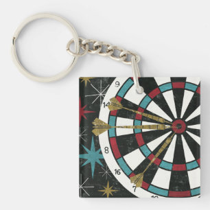 Illustrative Dart Board Key Ring