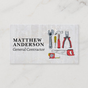 Illustrative Hand Tools   Construction  Business Card