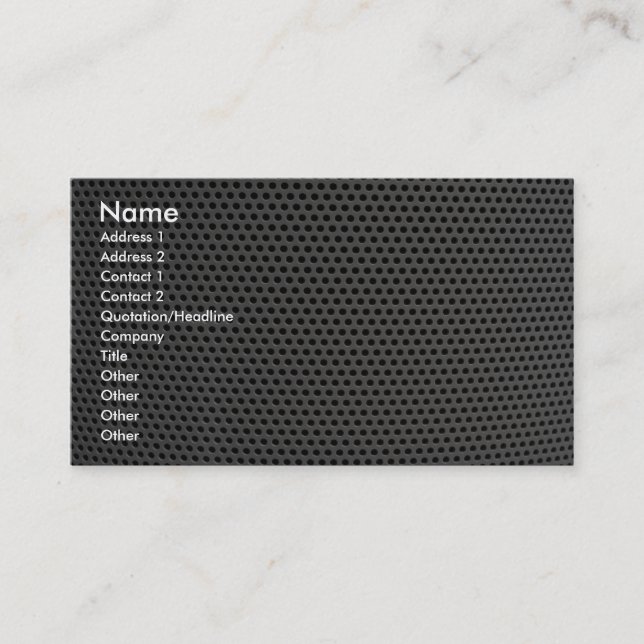 Illustrative Plastic grid Business Card (Front)