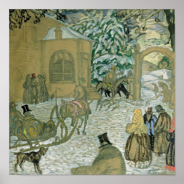 Illustraton for 'Dubrovsky', by Alexander Pushkin Poster (Front)